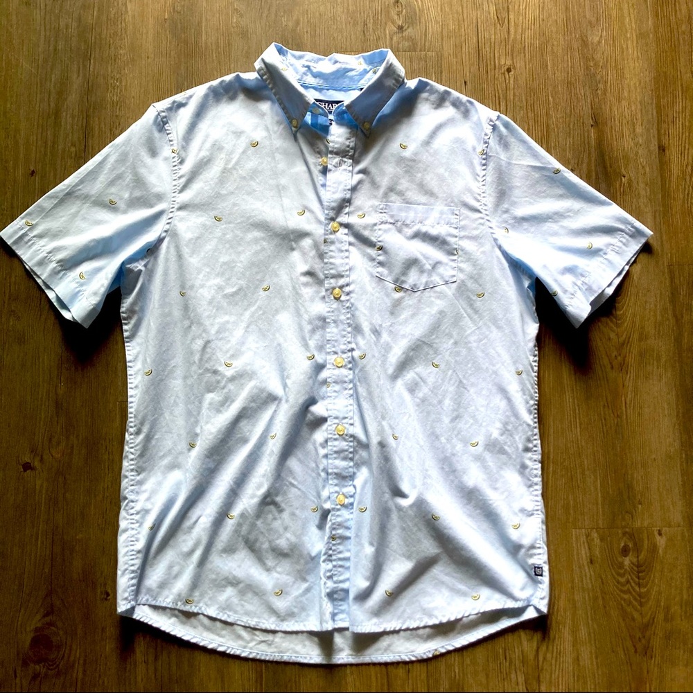 Chaps Lime Print Button Up Shirt